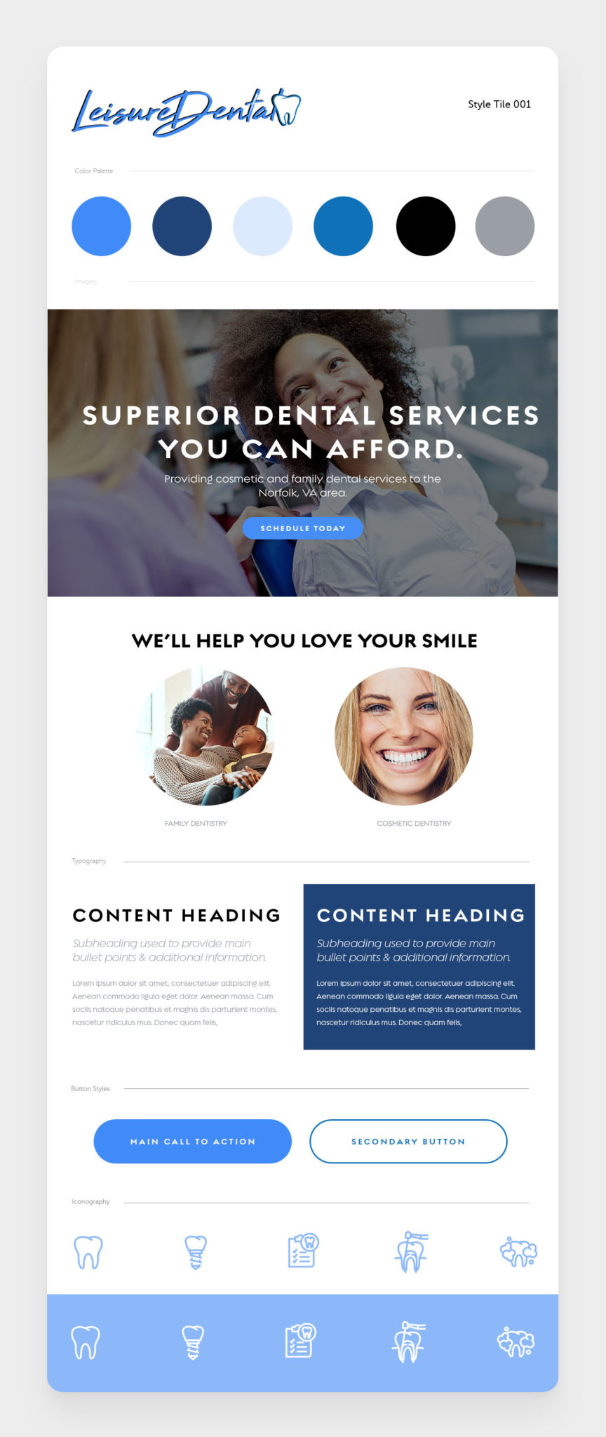 LeisureDental_StyleTile_001_v1 Leisure Dental style tile
