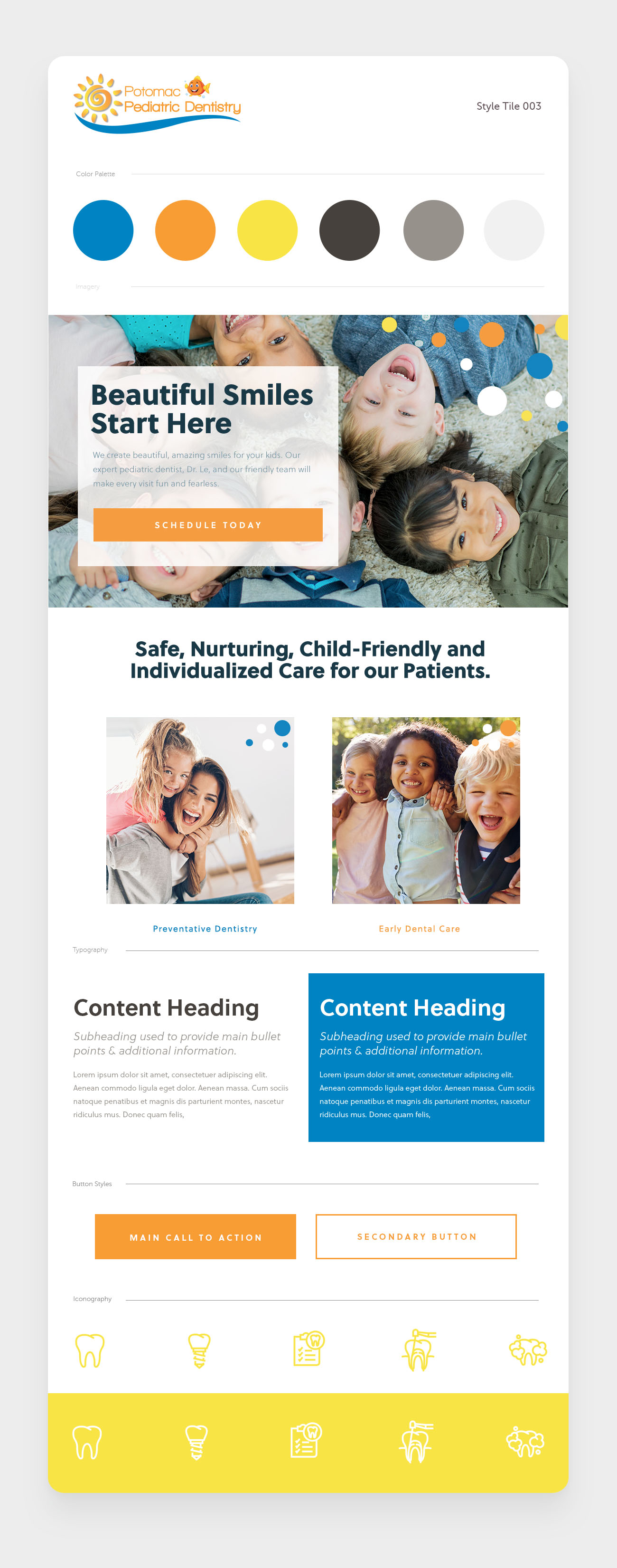 PPD_StyleTile_003_v1 Potomac Pediatric Dentistry approved design