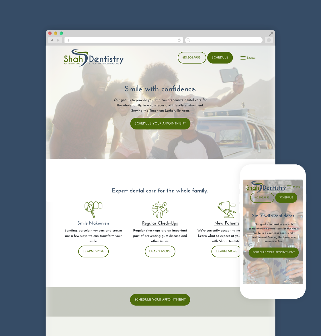 Shah Dentistry website by Sara Chandlee