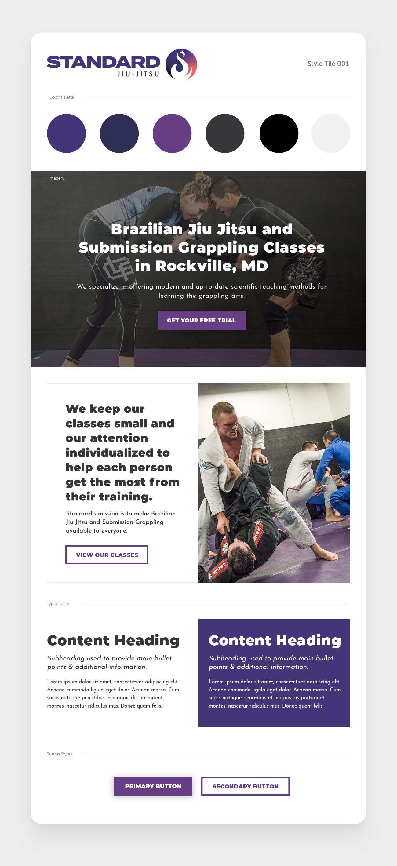 Standard Jiu-Jitsu approved style tile